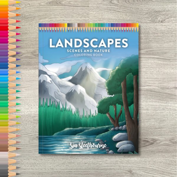 Landscapes Scenes and Nature Coloring Book