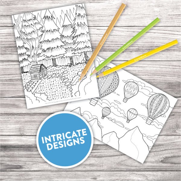 Scenic Landscapes Printable Adult Coloring Pages - Image 4