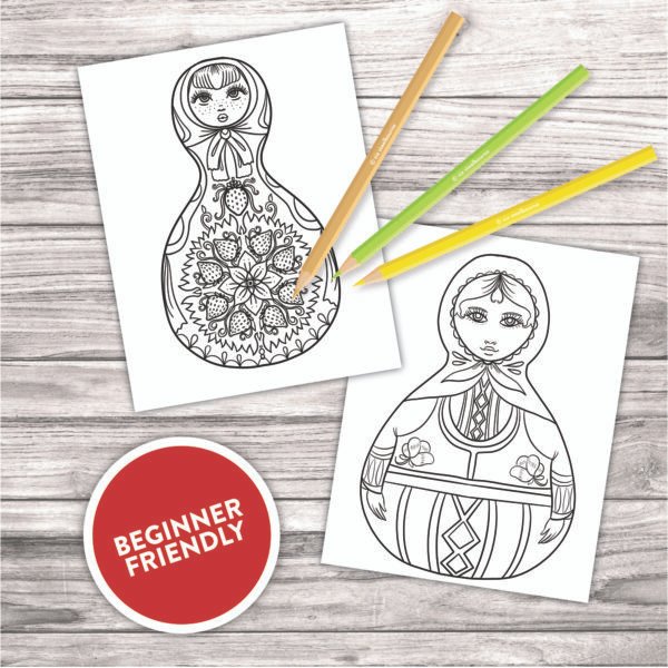 Matryoshka Russian Nesting Doll Coloring Pages - Image 4