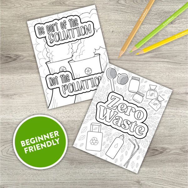 Environmental Adult Coloring Pages | Printable Phrases Lettering Coloring Pages for Earth Day - Image 5